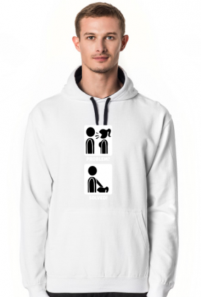 BJ solution (bluza męska dwukolor kaptur) jg
