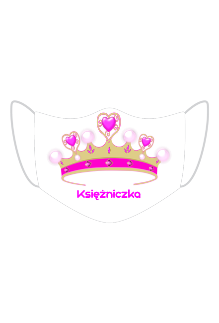 Bawełniana maseczka wielorazowa z filtrem "Księżniczka"
