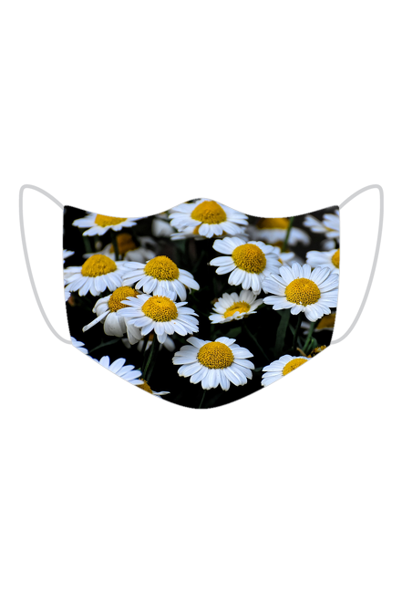 Maseczka bawełniana z filtrem z kwiatami "Margaretki"
