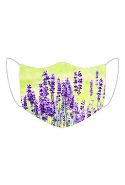Maseczka bawełniana z filtrem z kwiatami "Pole lawendowe"