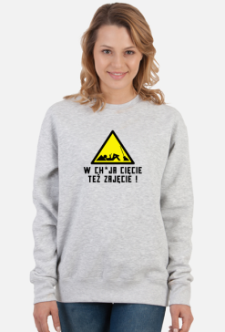 W chuja cięcie też zajęcie (bluza damska klasyczna) cg