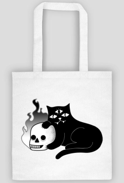 Skull and cat