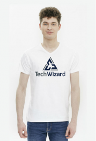 TechWizard - V-neck męski biały