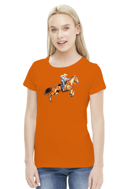 Cowgirl koń