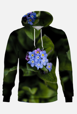Bluza z nadrukiem niebieskie kwiatki