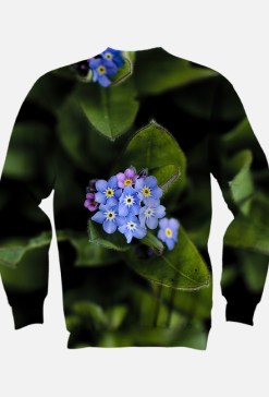 Bluza z nadrukiem niebieskie kwiatki