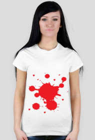 Koszulka damska, krew