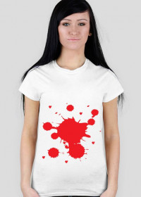 Koszulka damska, krew