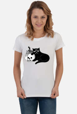 Skull and cat