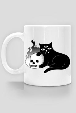 Skull and cat