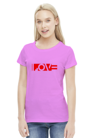koszulka LOVE poziomo dla kobiety