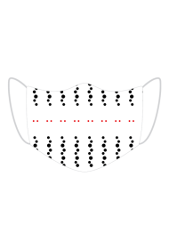 Oryginalna, stylowa maseczka ochronna z minimalistycznym symbolem żyrafy.