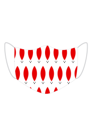 Oryginalna, stylowa maseczka z minimalistycznym symbolem lisków.