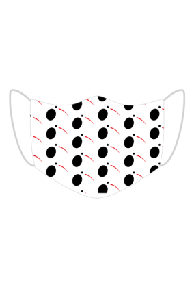 Oryginalna, stylowa maseczka z minimalistycznym symbolem kiwi.