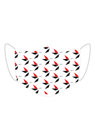 Oryginalna, stylowa maseczka z minimalistycznym symbolem kolibra.