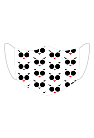 Oryginalna, stylowa maseczka z minimalistycznym symbolem sowy.