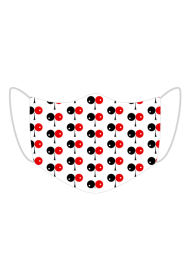 Maseczka ochronna na twarz z minimalistycznym symbolem zakręcona mucha