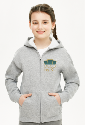 Bluza z kapturem dziewczęca rozpinana Deco 1 plus