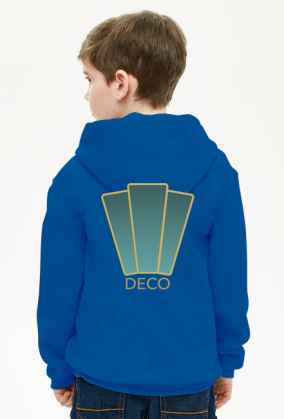 Bluza z kapturem chłopięca rozpinana Deco 1 plus