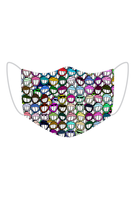 Emotki smile maseczka z miejscem na filtr + 3 filtry gratis