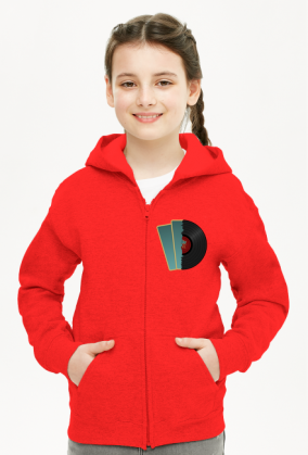 Bluza z kapturem dziewczęca rozpinana Deco 4 plus