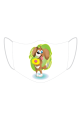 Maseczka Ochronna Pies z kwiatem