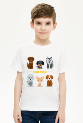 koszulka chłopięca - dogs team
