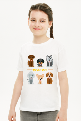 koszulka dziewczęca - dogs team