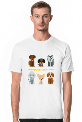 t-shirt męski - dogs team