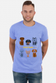 t-shirt męski - dogs team