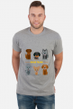 t-shirt męski - dogs team