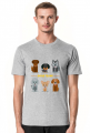 t-shirt męski - dogs team