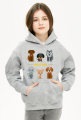 bluza z kapturem dziewczęca - dogs team