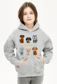 bluza z kapturem dziewczęca - dogs team