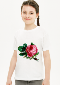 Bluzka dziewczynka Róża biała i czarna