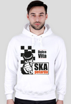 BLUZA Z KAPTUREM BIAŁA