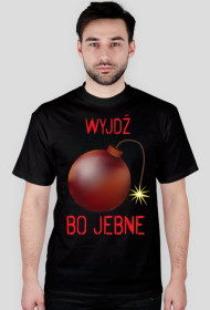 Koszulka męska, "wyjdź bo jebne"