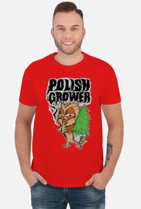 Gnom Koszulka Marihuana z motywem Polish Grower