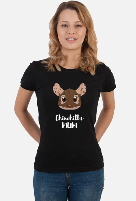 Chinchilla Mum koszulka czarna
