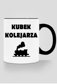 Kubek kolejarza z kolorowym uchem