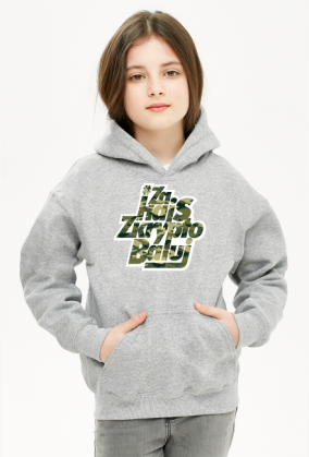 Bluza z kapturem KINDS GIRL / MORO Gray