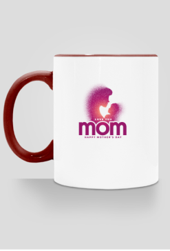 kubek, kolorowe ucho - dzień mamy, love you mom