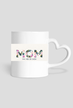 kubek, serduszko - dzień matki, mom hero