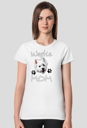 Koszulka Damska Westie Mom