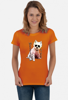 Koszulka Damska Westie Life West Highland White Terrier