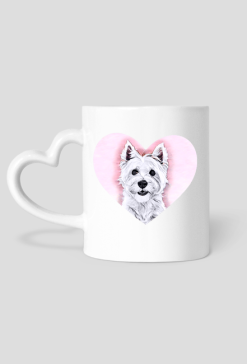 Kubek Westie W Różowym Sercu West Highland White Terrier