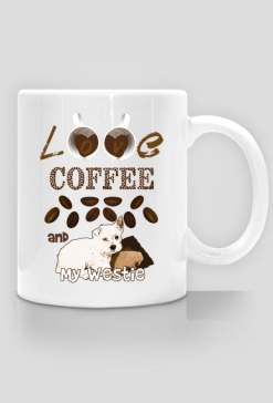 Kubek I love Coffee and  my Westie West Highland White Terrier