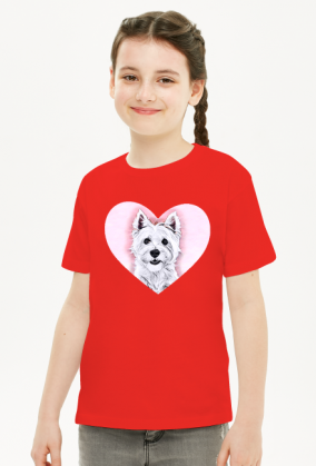 Dziecięca Koszulka Westie W Sercu West Highland White Terrier