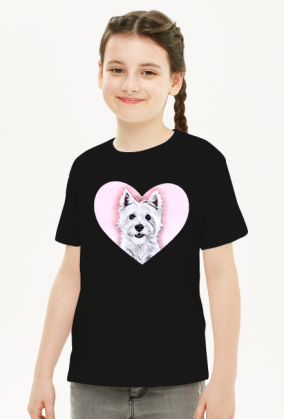 Dziecięca Koszulka Westie W Sercu West Highland White Terrier