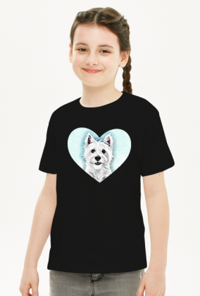 Dziecięca Koszulka Westie W Sercu West Highland White Terrier